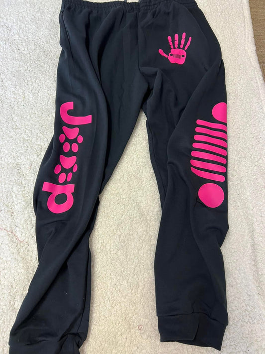 New unisex jerzees bottoms black