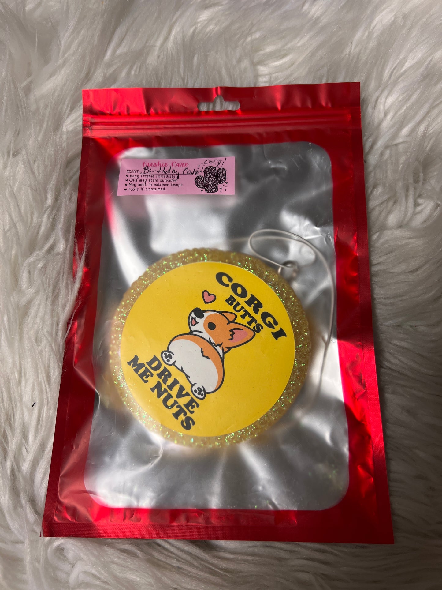 New freshie  smell corgi butts drive me nuts birthday cake