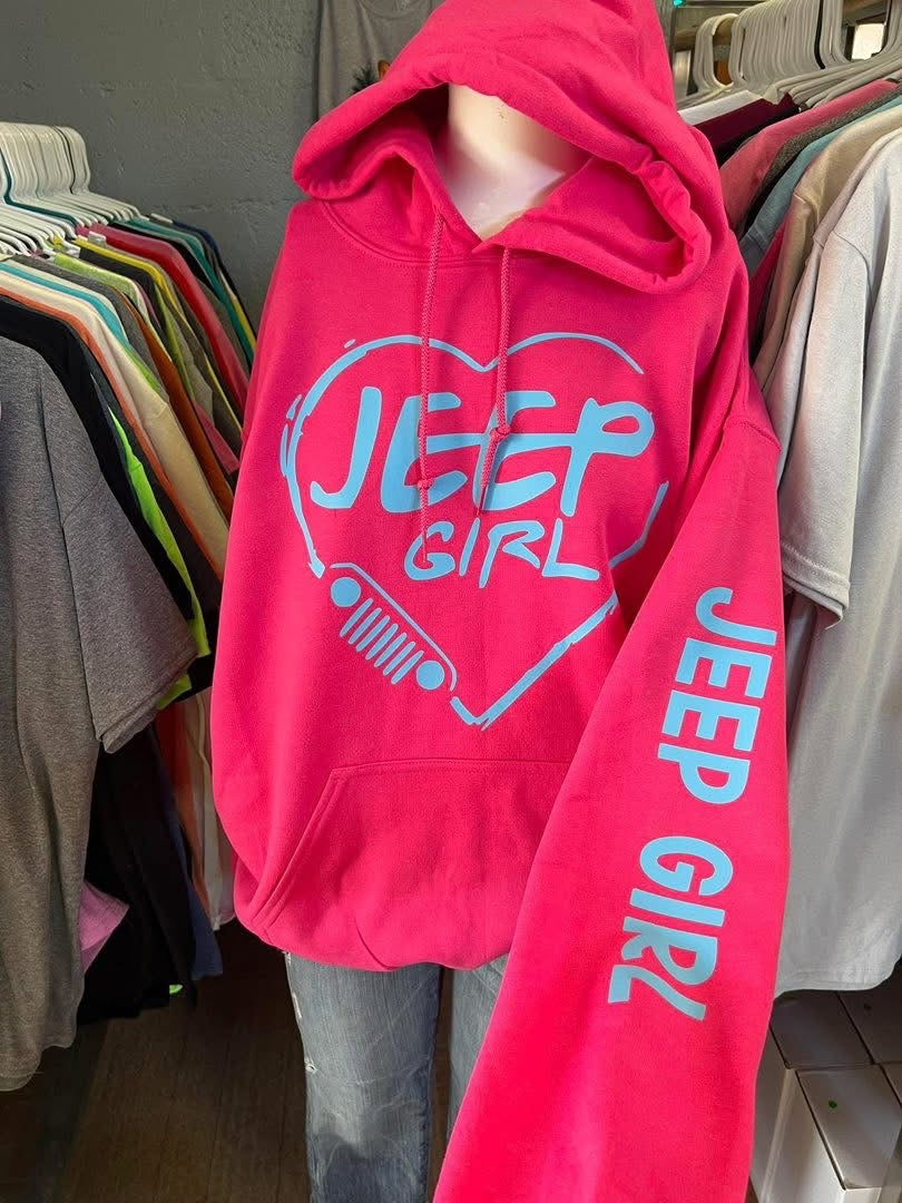 unisex  4 x 4 hoodie pink