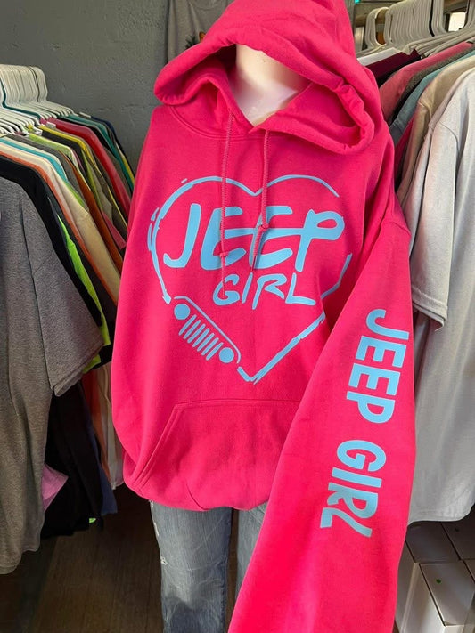 unisex  4 x 4 hoodie pink