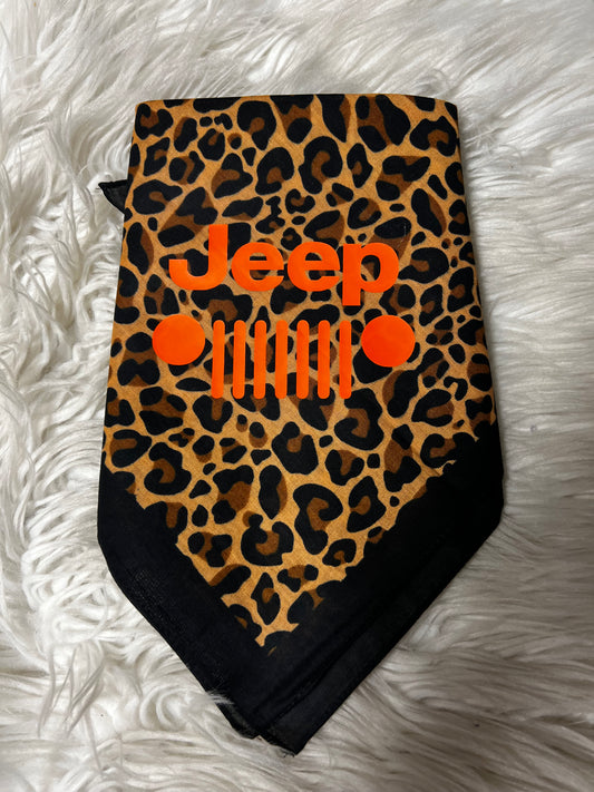 New dog bandanna. Neon orange