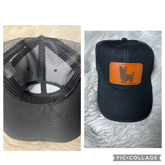 Brand new lasered engraved hat Yorkie