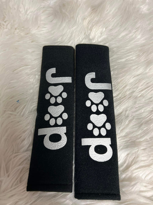 New seatbelt covers silver