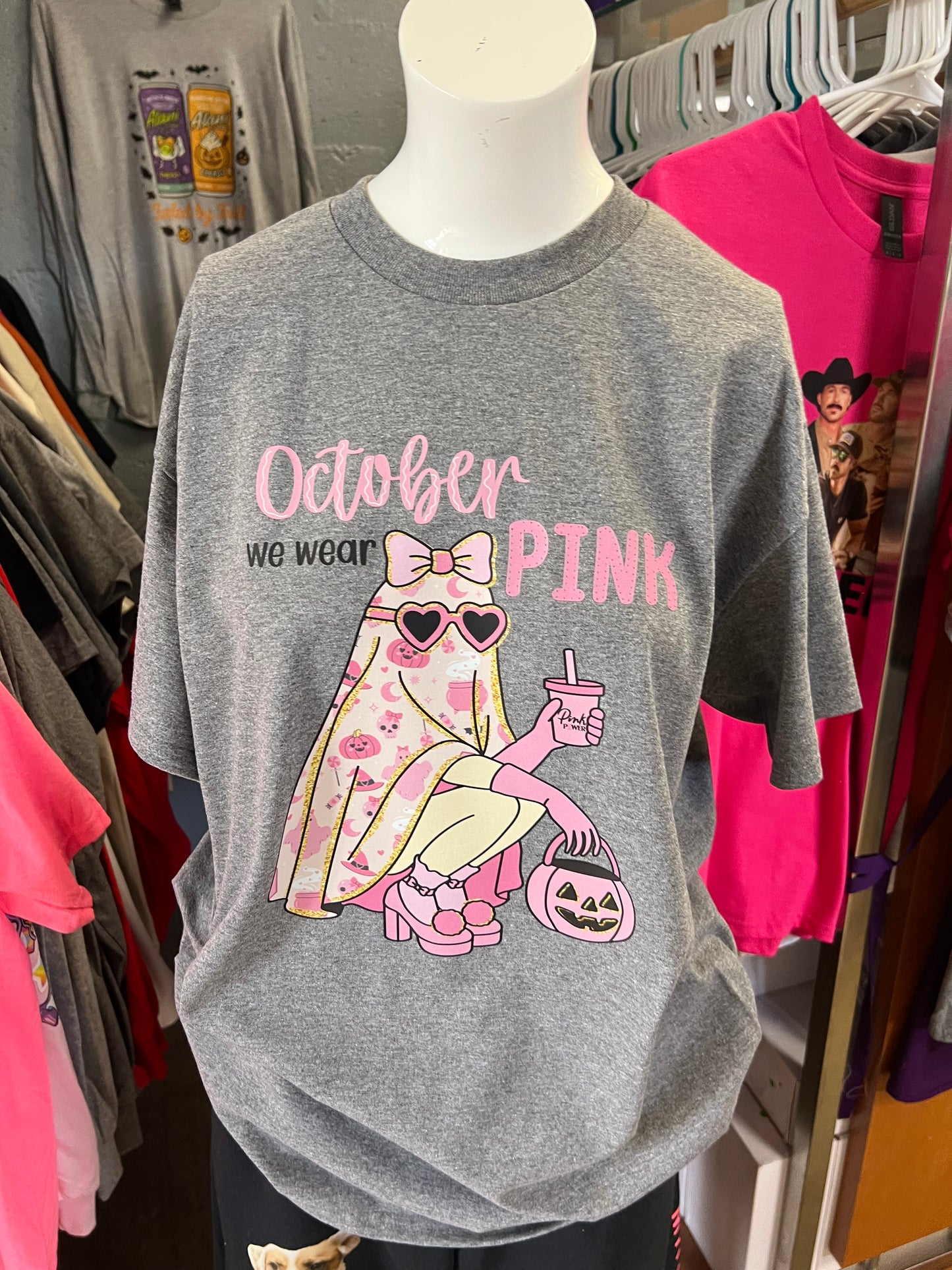 New unisex in October we wear pink