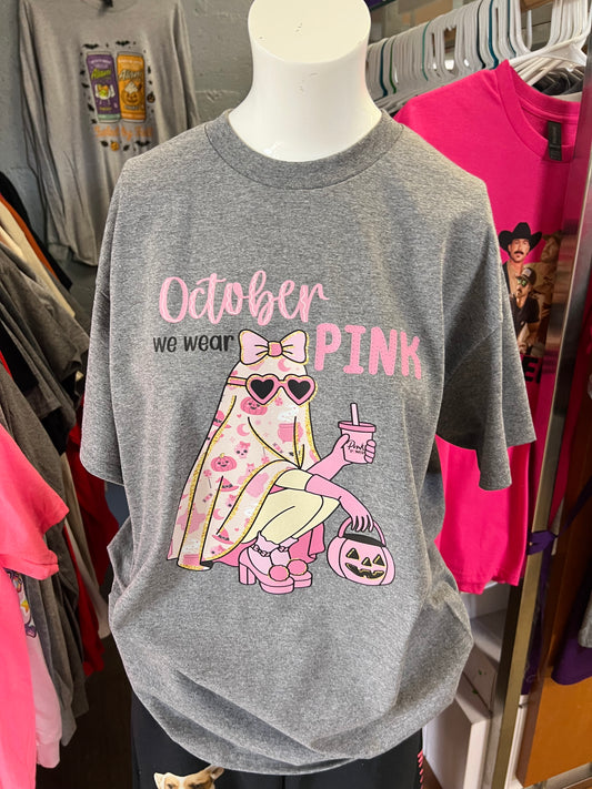 New unisex in October we wear pink