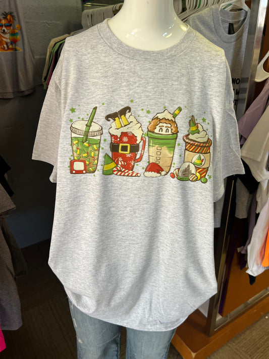 New  unisex T-shirt Christmas coffee