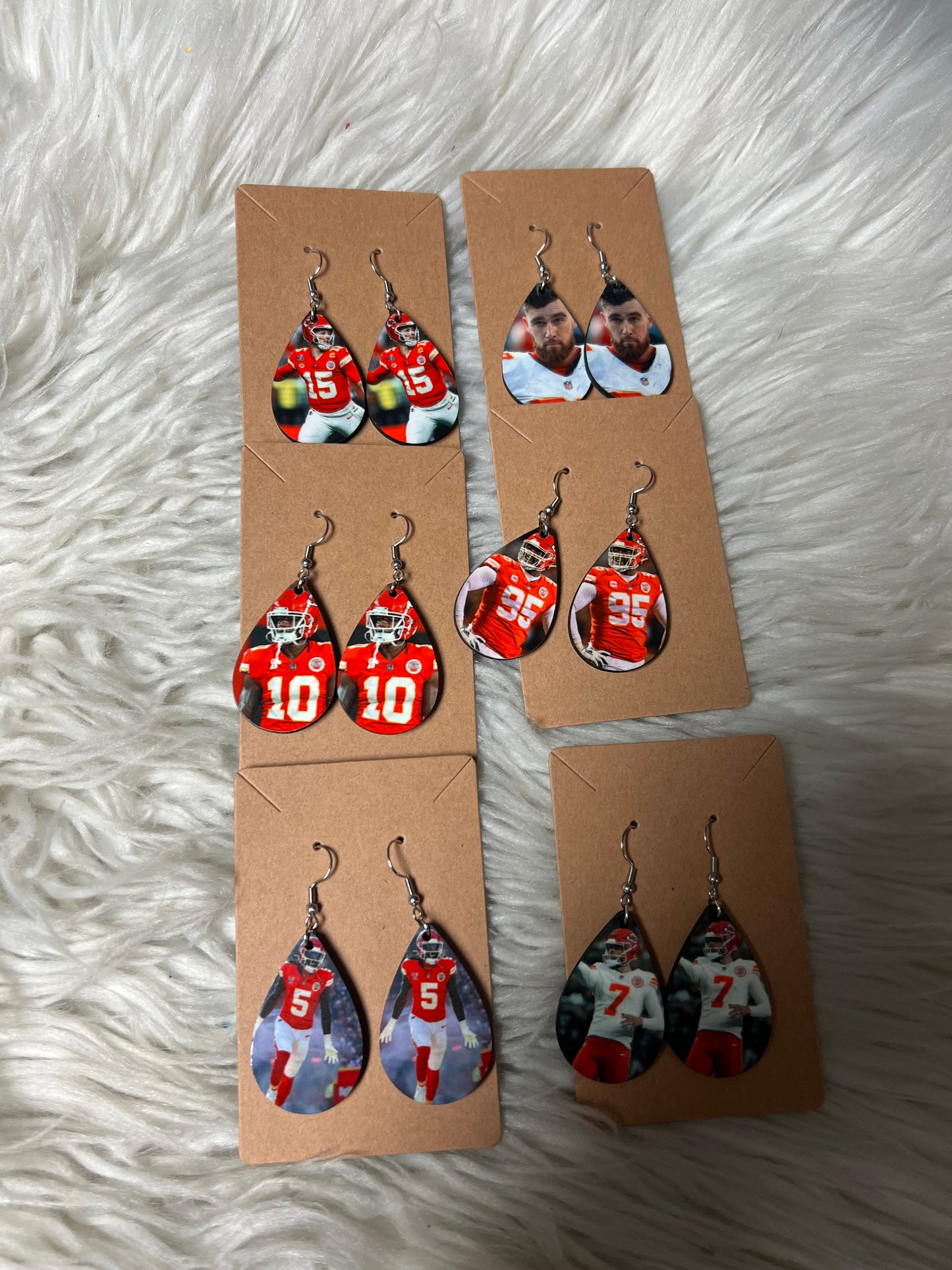 New football style earrings