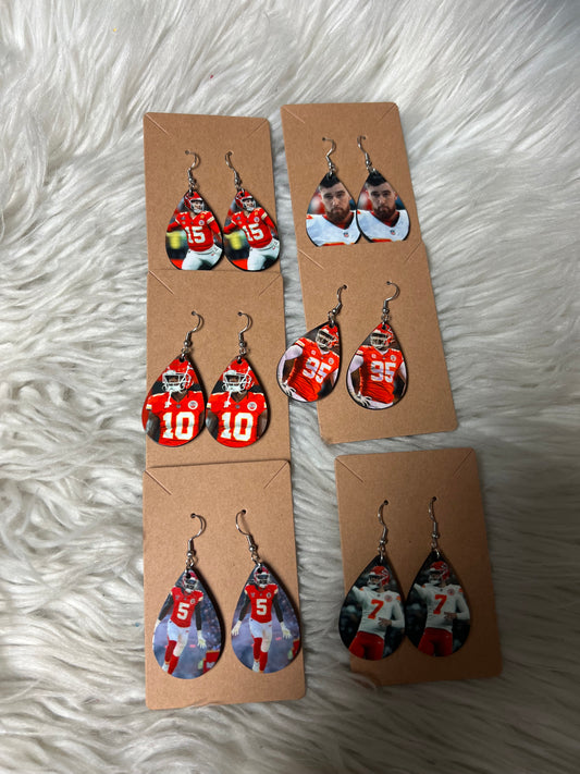 New football style earrings