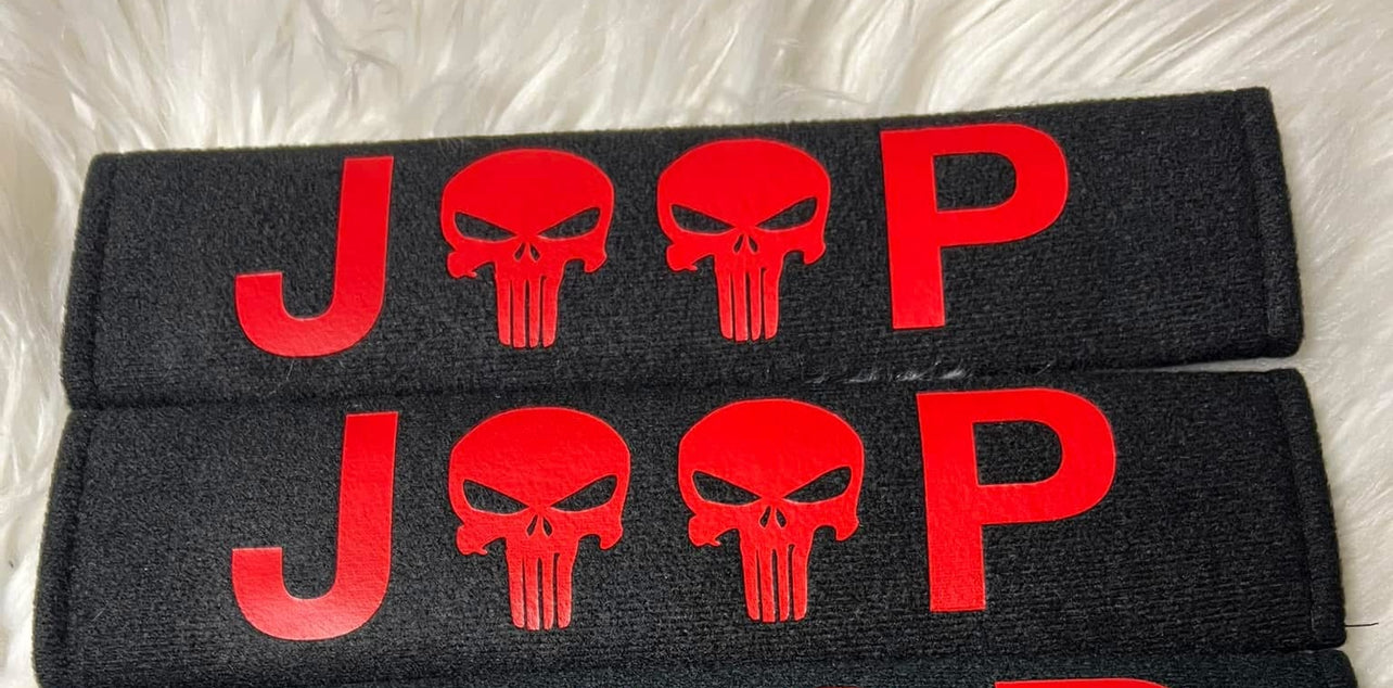 New seatbelt covers red