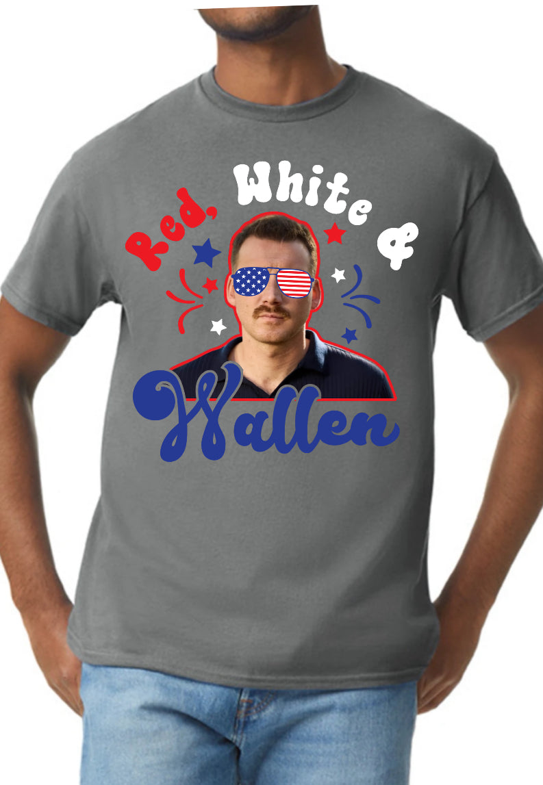 New Gilden unisex T-shirt red white and wallen
