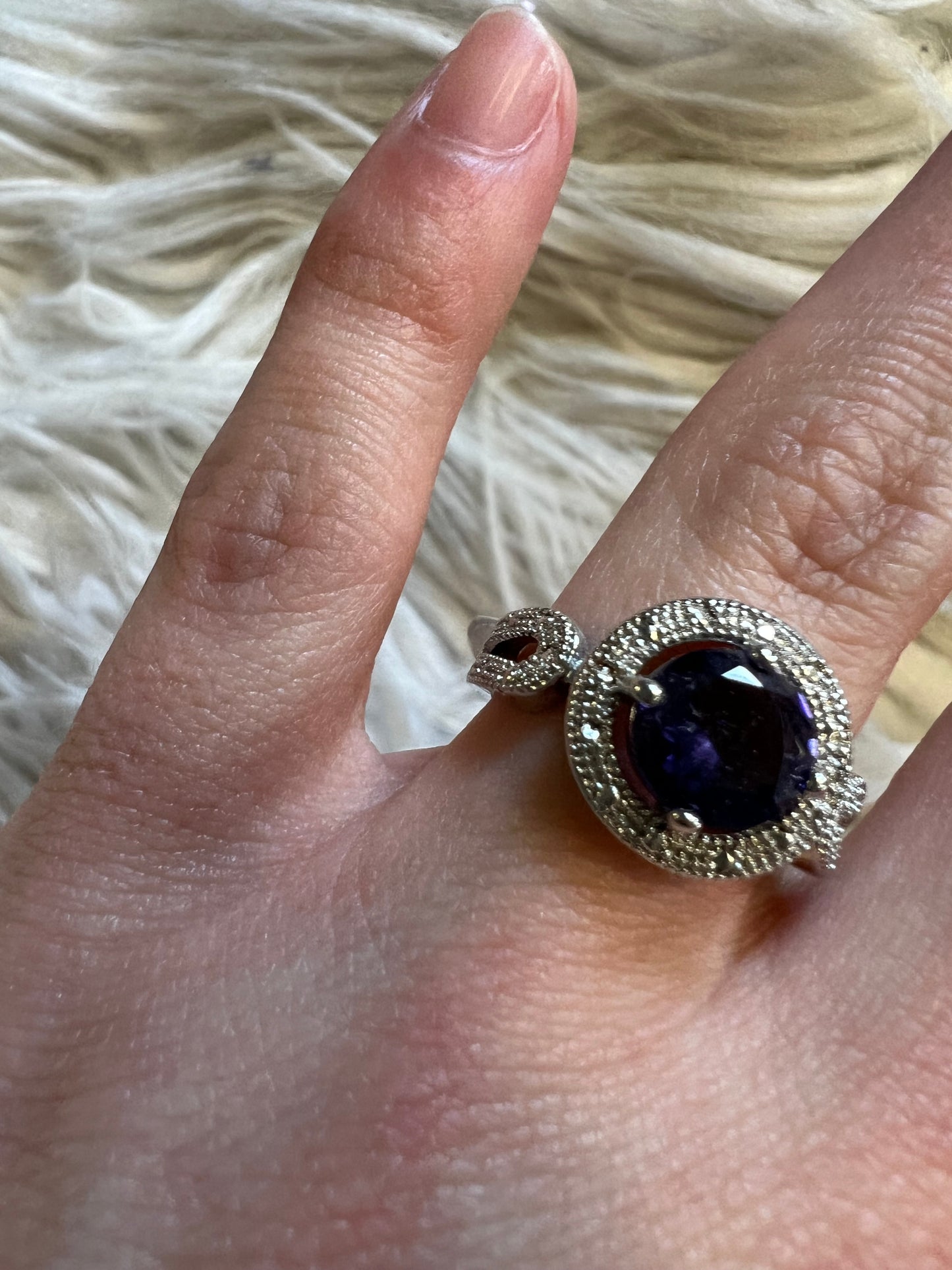 Brand new ring size 7 purple stone