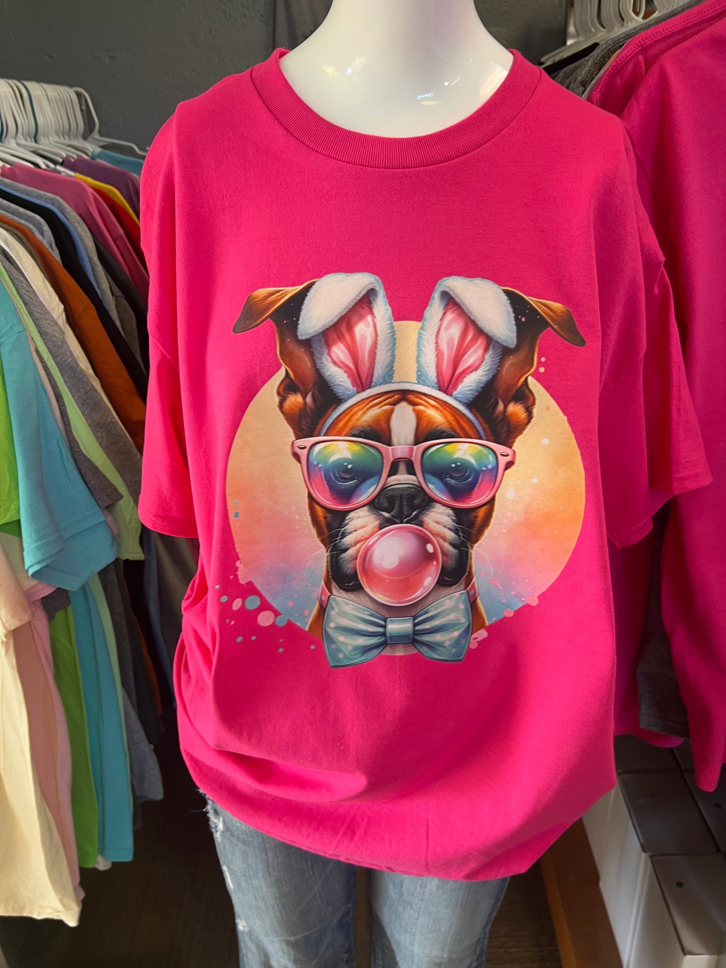 New unisex, short sleeve T-shirt easter boxer