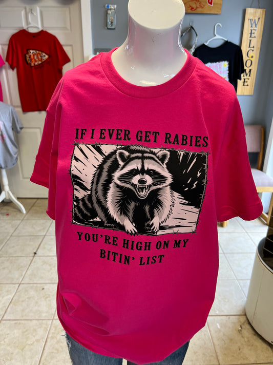 New  unisex T-shirt funny raccoon