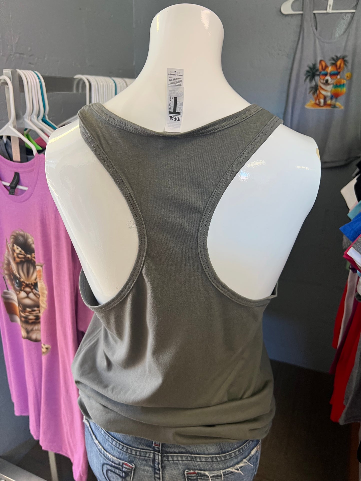 New ladies next level, Razorback tank top