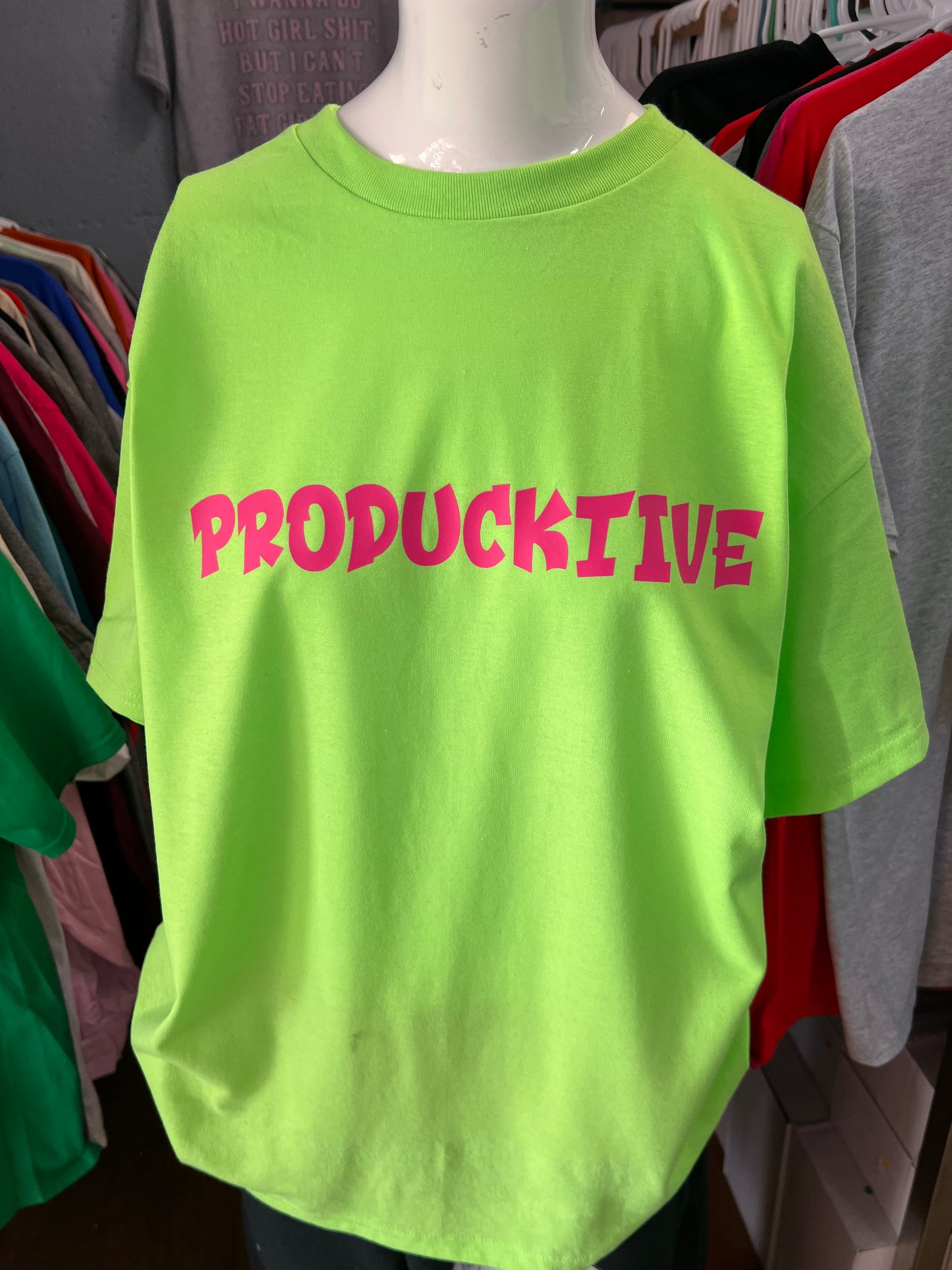 New unisex neon green and hot pink