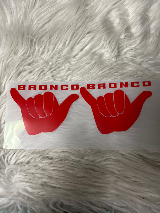 Vehicle wave car decals red