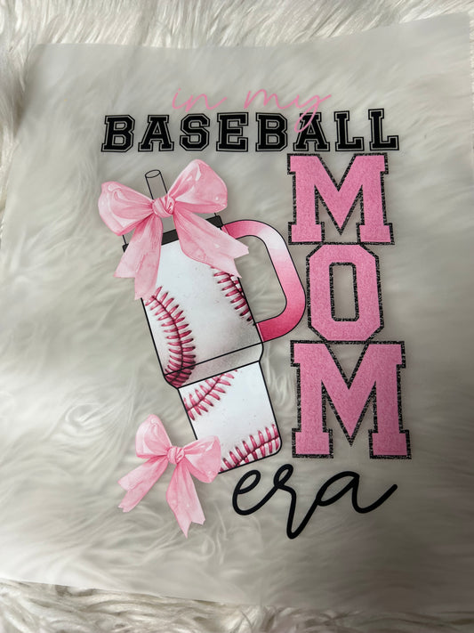 New DTF pink baseball mom 