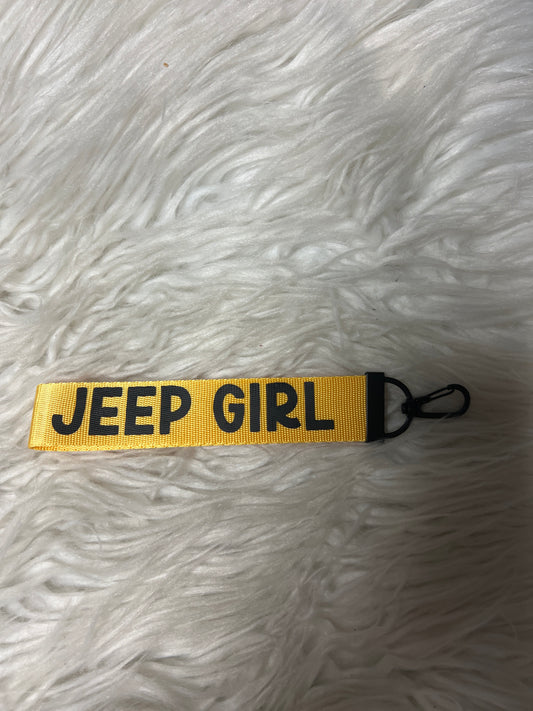 Keychain wristlet 4 x 4 yellow