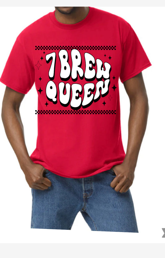 New  unisex T-shirt seven brew coffee queen