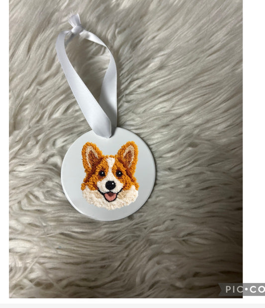 New Christmas ceramic ornament corgi