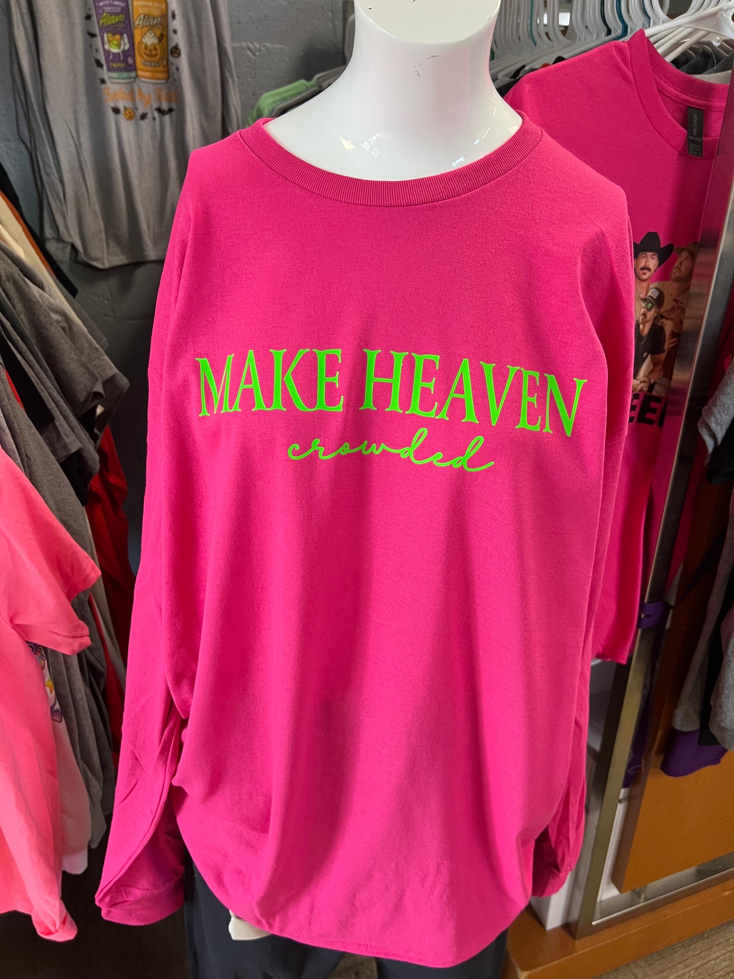 New unisex pink with neon green make heaven crowded 