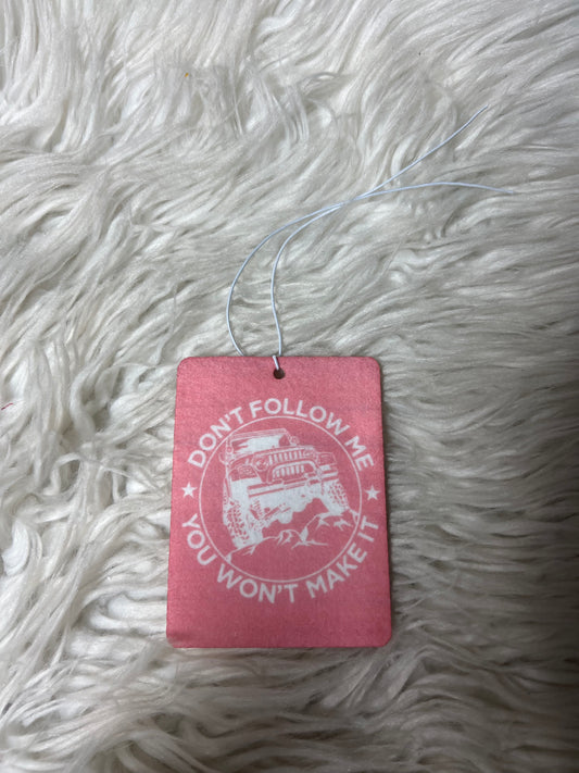 Brand new unscented air freshener pink  4 x 4