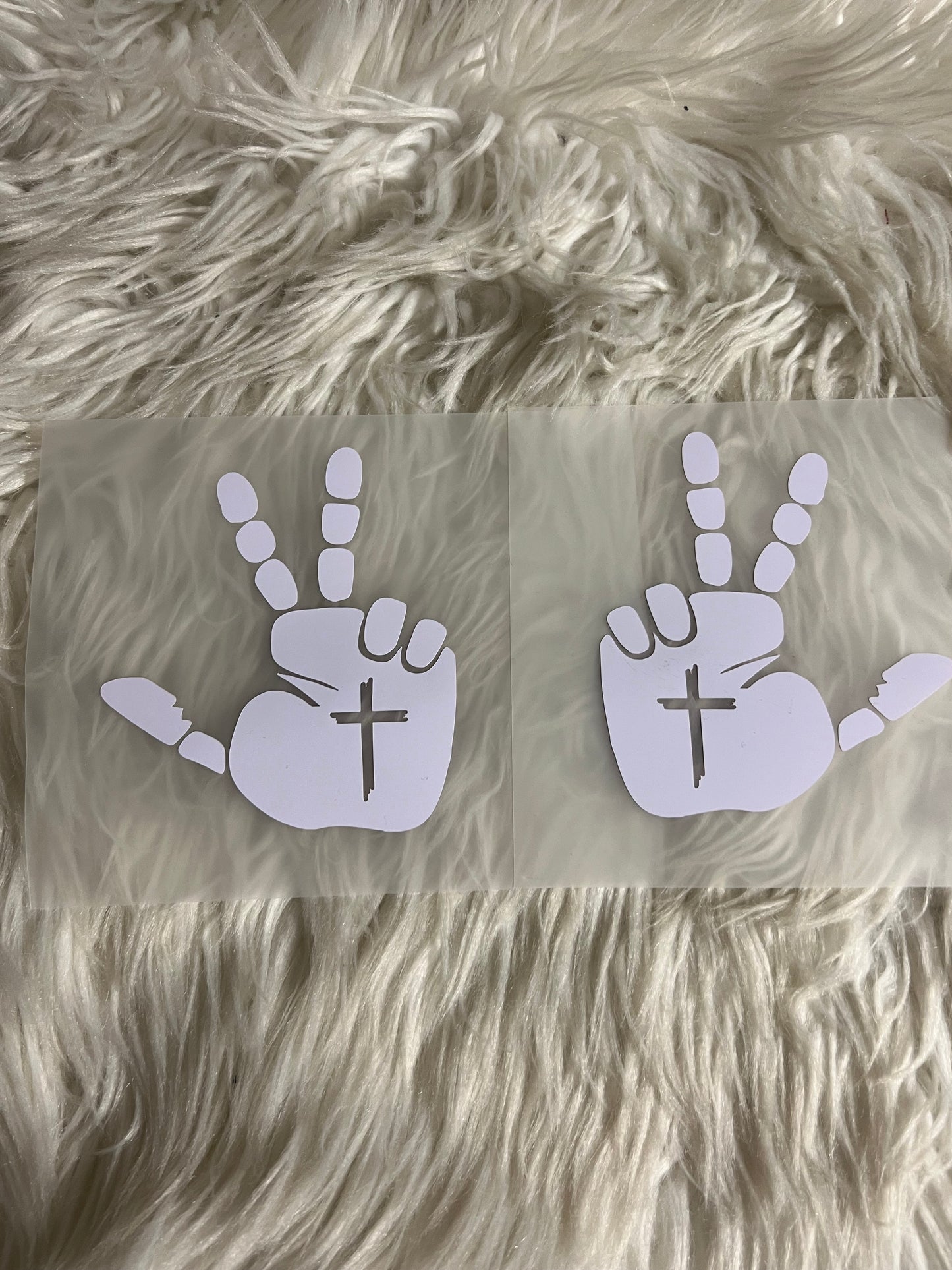 Vehicle wave car decals Jesus cross