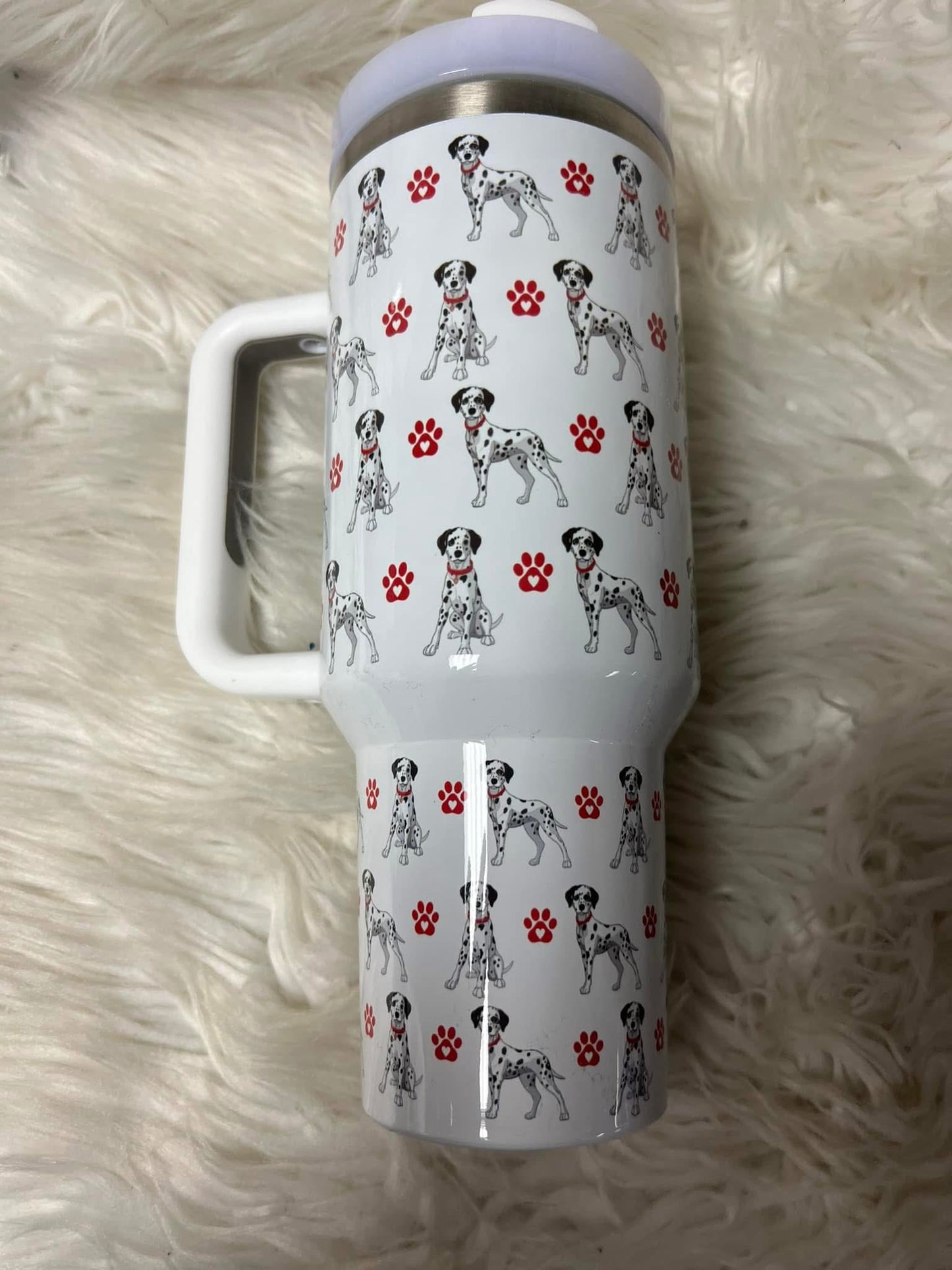 Brand new 40 ounce stainless steel Tumblr with handle with plastic straw