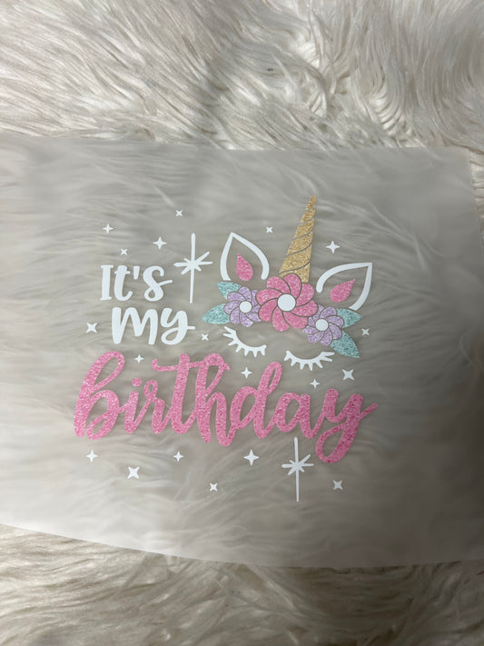 New  DTF birthday girl unicorn