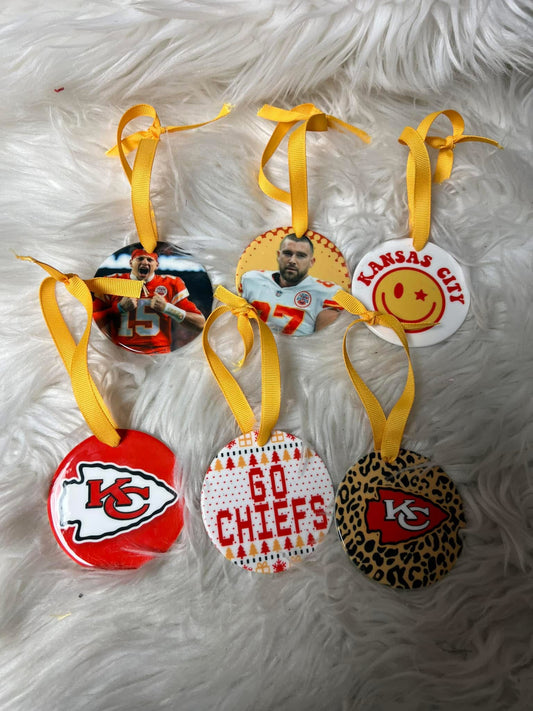 New Christmas ceramic ornament kc football