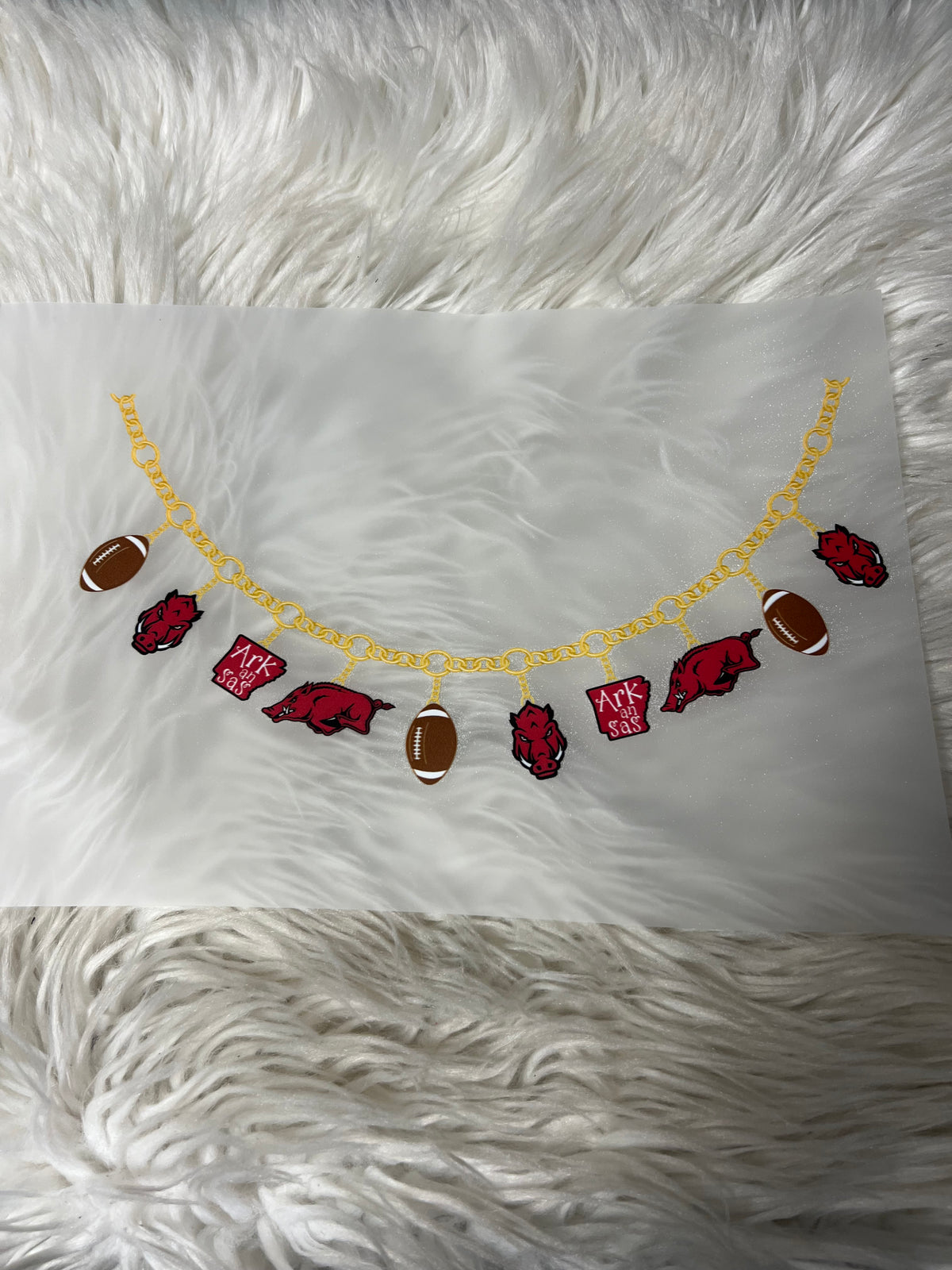 New DTF football necklace
