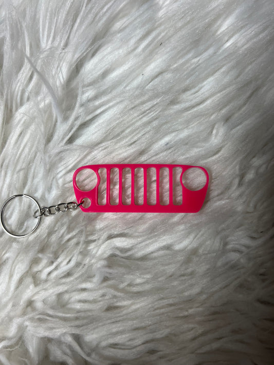 New 4 x 4 keychain hot pink