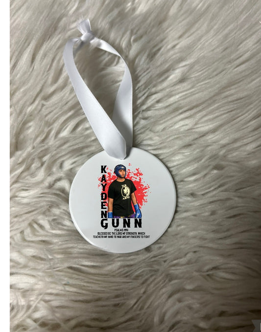 Ceramic Christmas ornament gunn