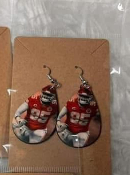 New football style earrings