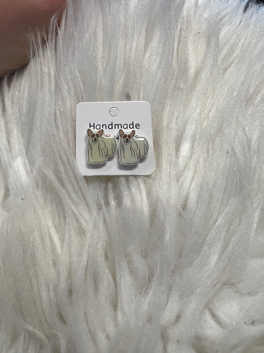 New corgi stud earrings 