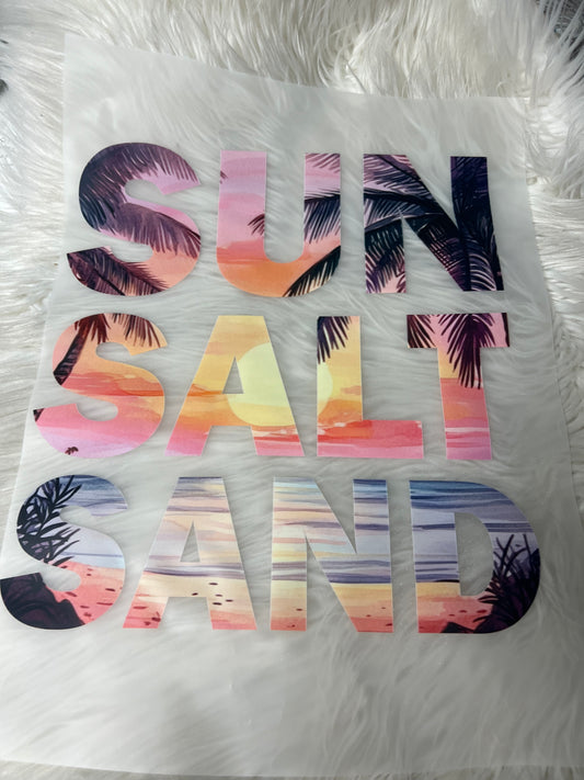 DTF  print sun, salt, sand