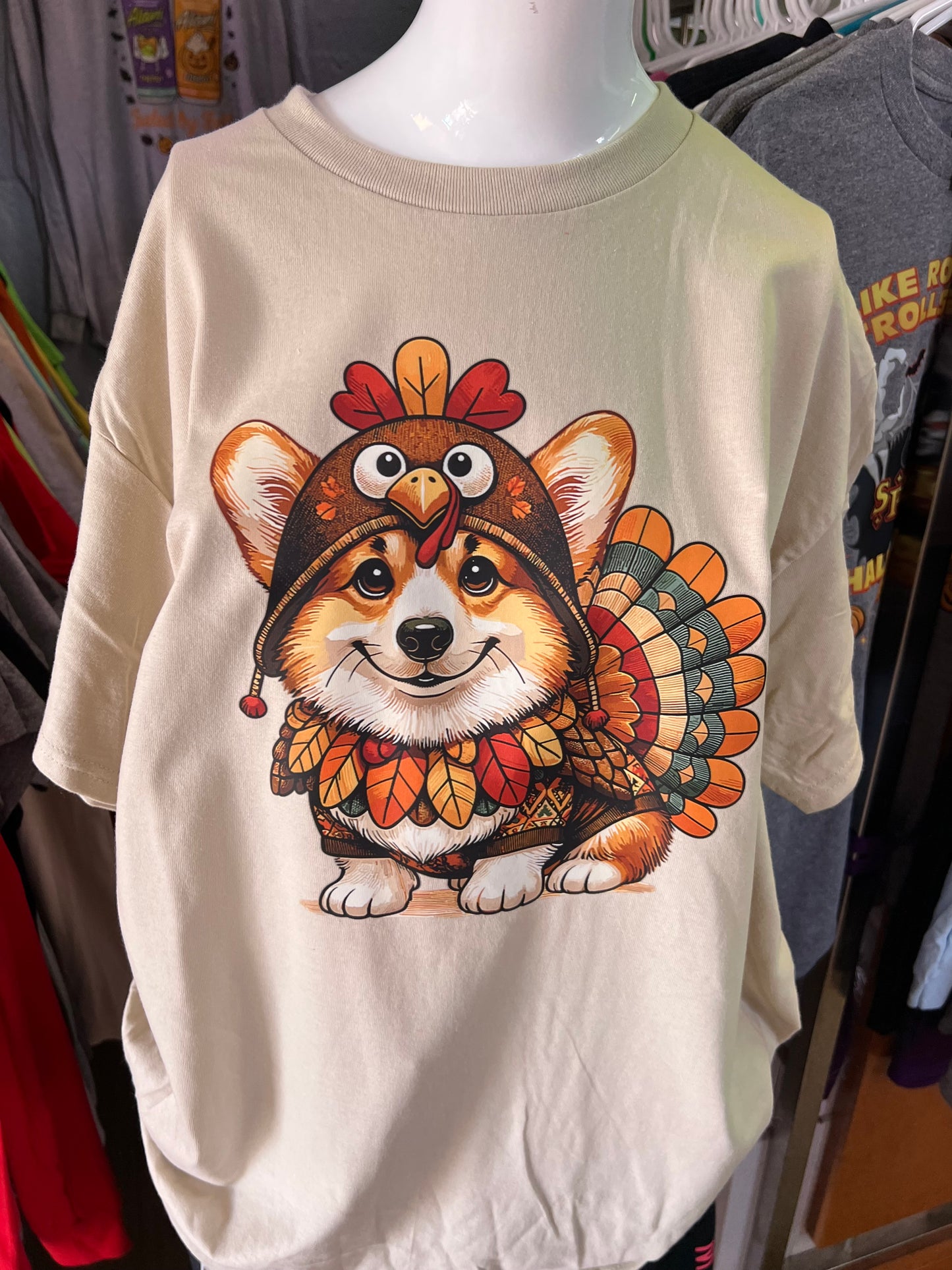 New  unisex corgi Thanksgiving