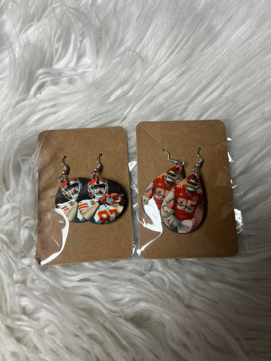 New football style earrings