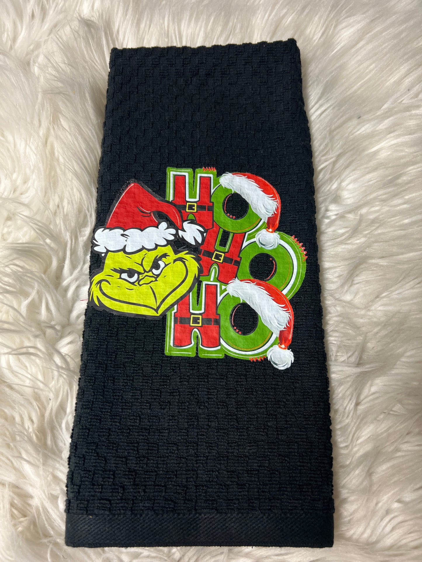 Black Decorative hand towel