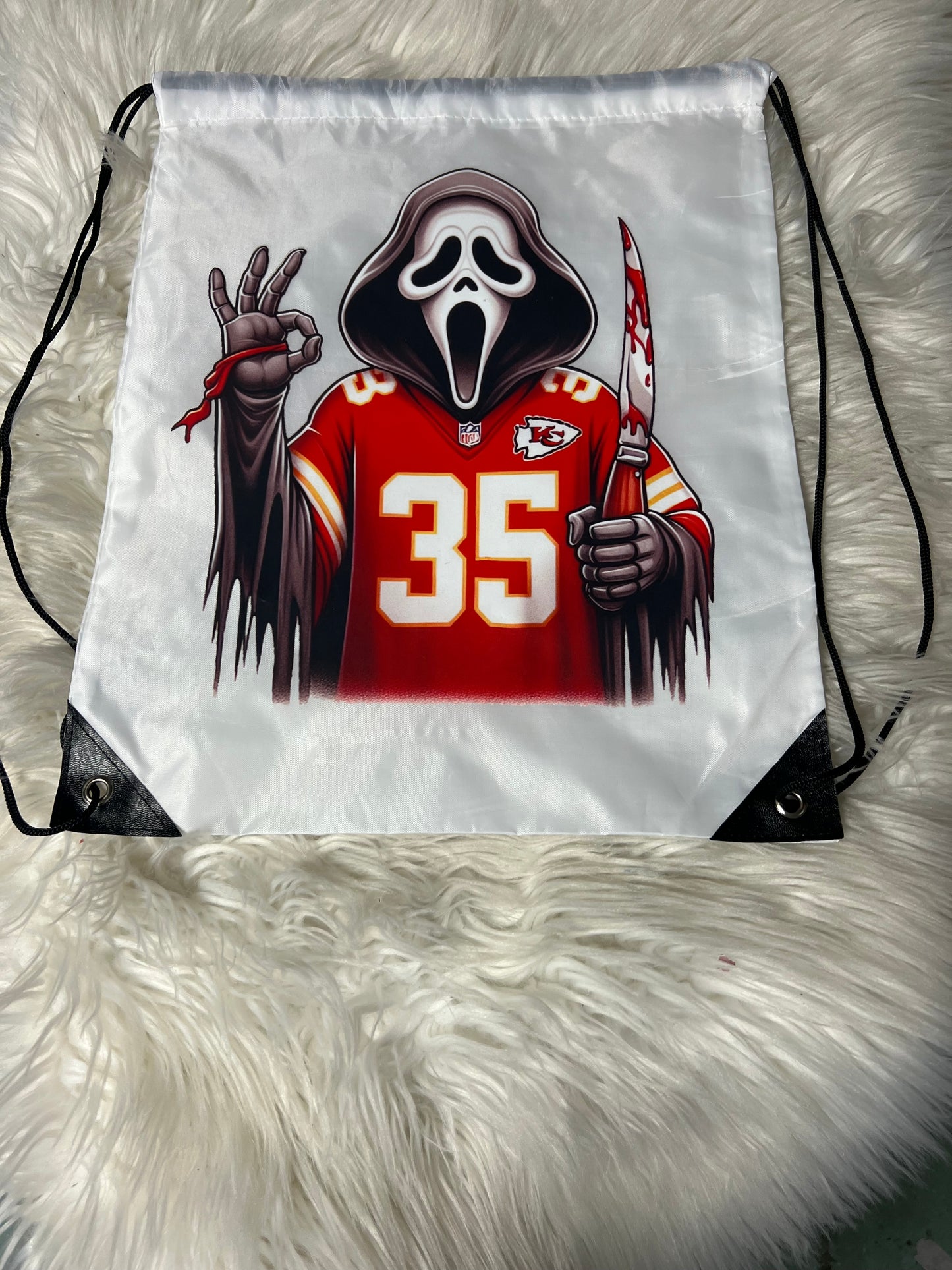 New Drawstring Backpack scary football