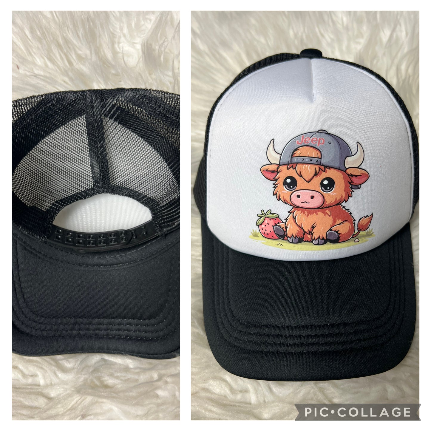 New hat 4 x 4 Highland cow