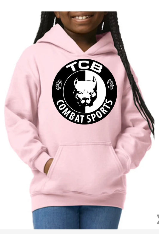 Light pink TCB unisex Gilden youth  hoodie
