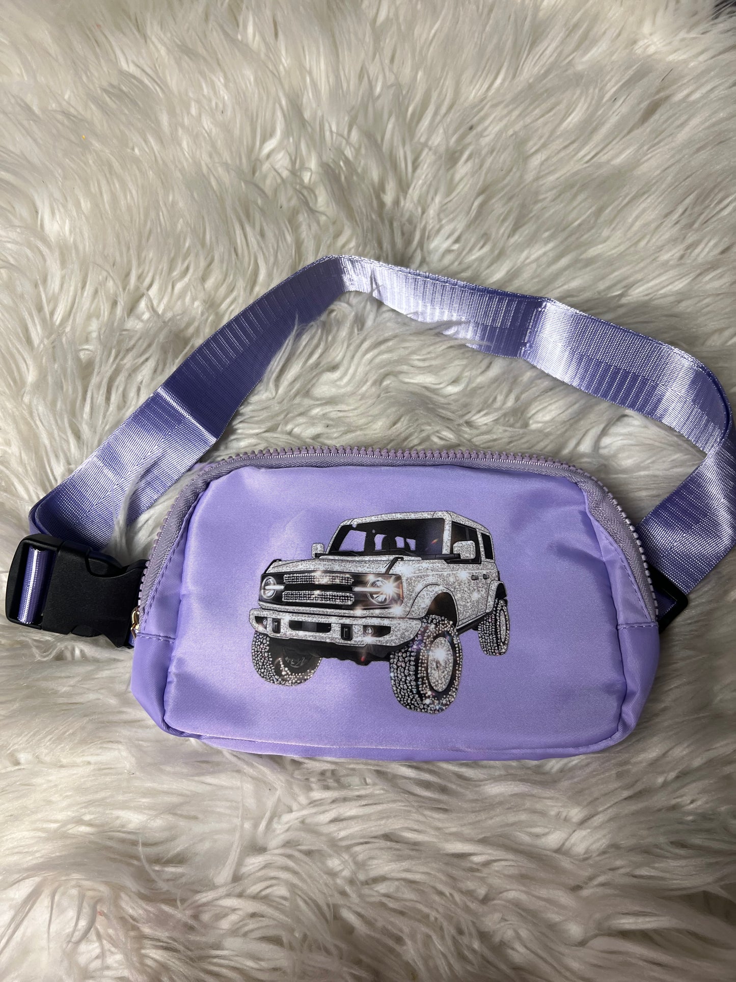 New purple, zipper wasted bags adjustable