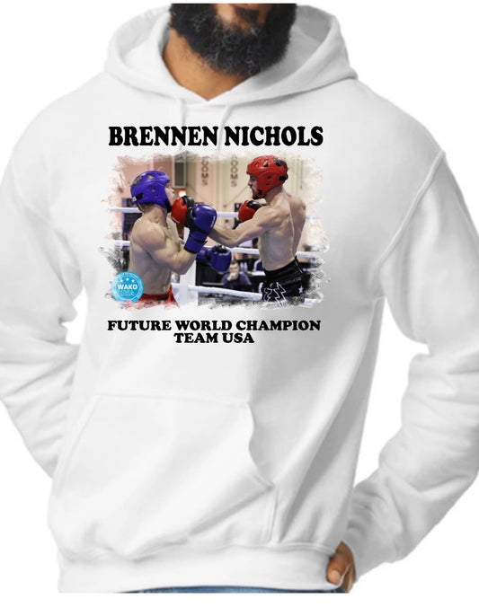 Brennen Nichols unisex Gilden adult hoodie