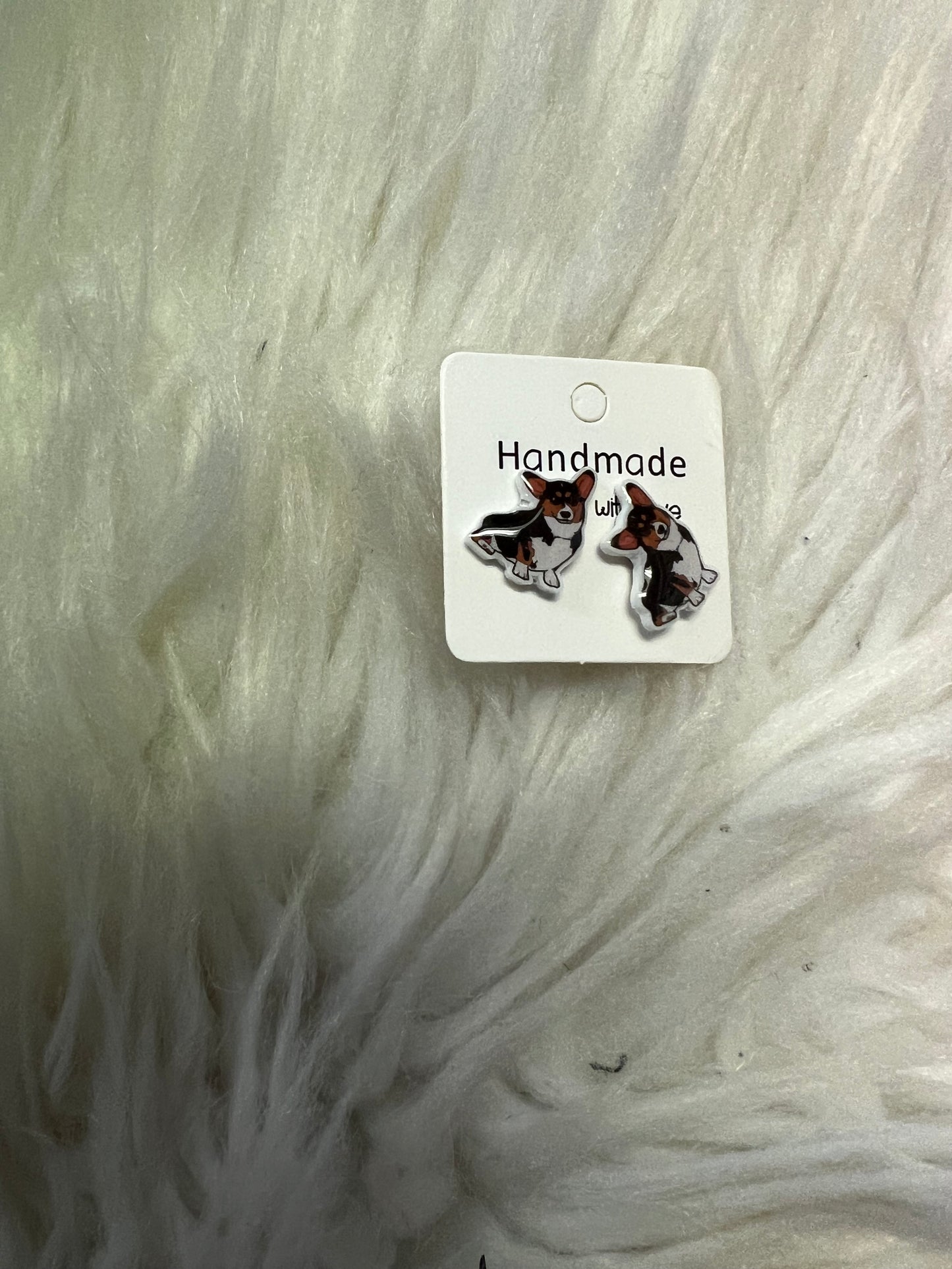 New corgi stud earrings