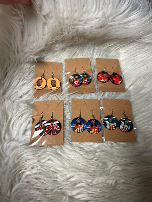 New football style earrings