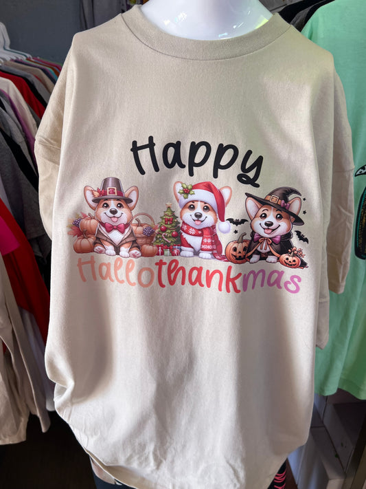 New  unisex corgi Thanksgiving Halloween