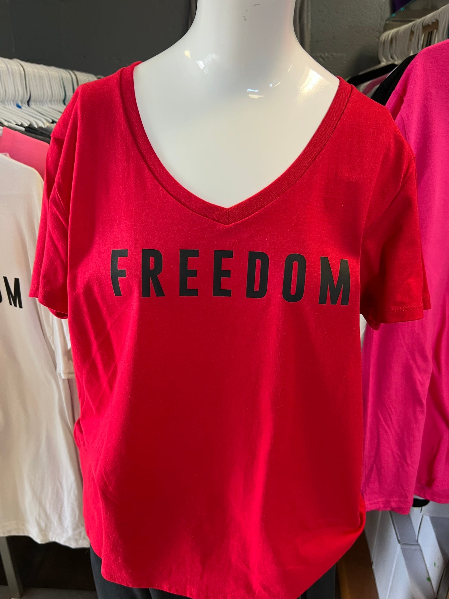 New freedom Charlie ladies, V-neck front and back 