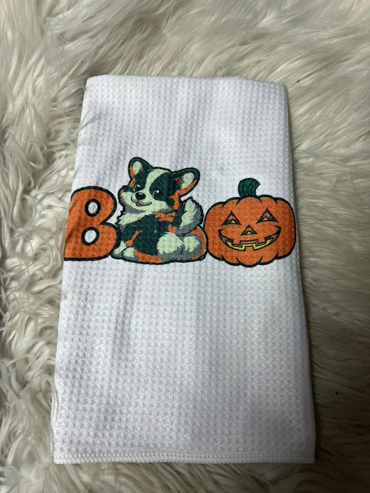 Decorative hand towel corgi