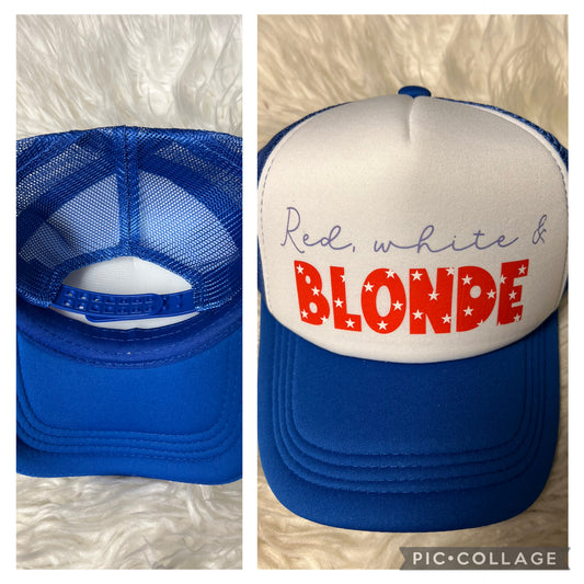 New hat patriotic blonde